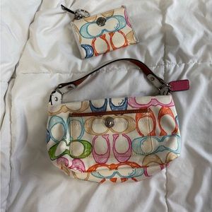 Coach bag with wallet